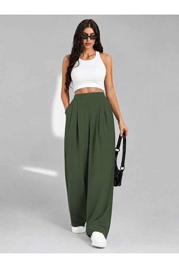 Women's High Waist Wide Leg Palazzo Pants Comfortable Stylish Casual