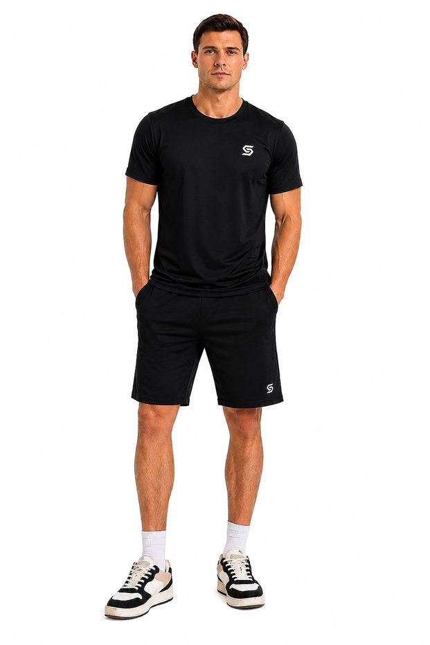 Men's Casual & Sports Set – Flexible and Breathable Fabric, T-Shirt and Shorts