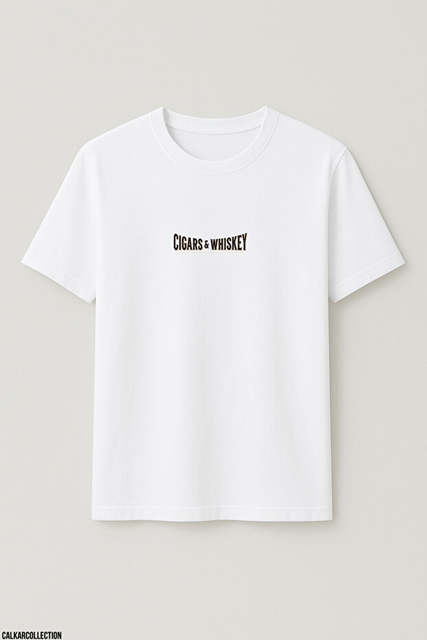 Unisex Oversize Cigars & Whiskey Tshirt