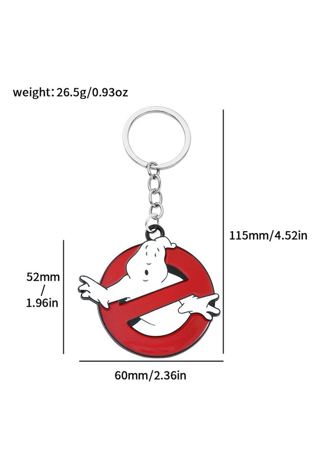 Bandai KC0022 Ghostbusters Red Keychain Death Squads Keyring Unisex Jewelry Chaveiro for Women And M