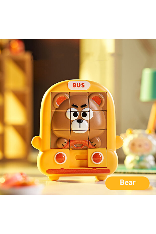 Bear Children Cartoon Animal Slide Puzzles Toys Logical Thinking Training Challenges Intellectual 3D