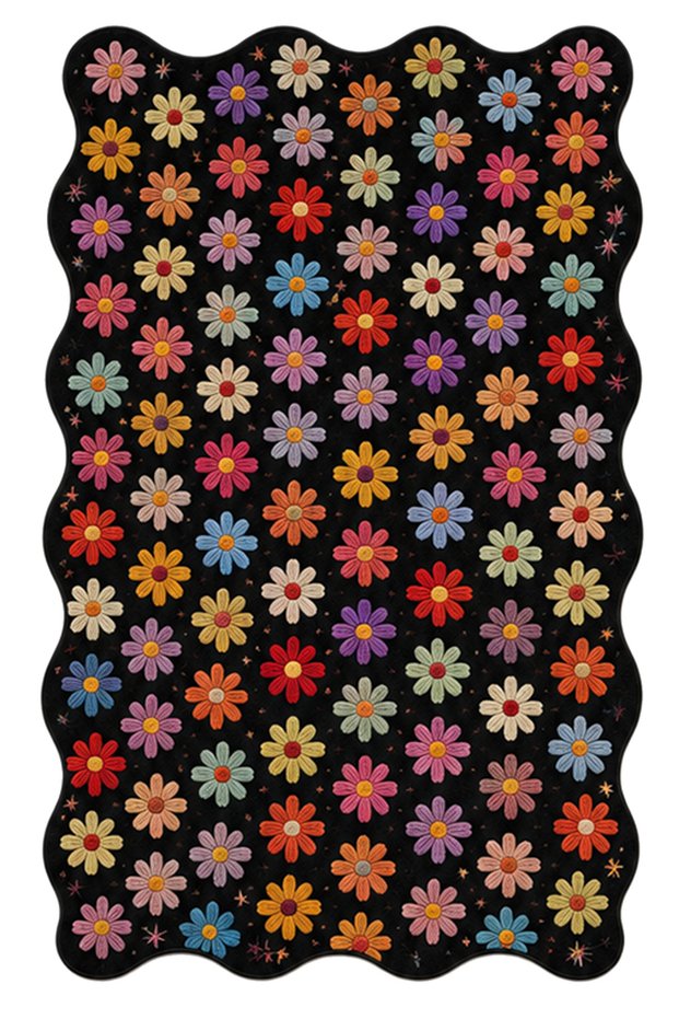Sdt Traditional Patterned Modern Woven Base Decorative Carpet Sdtamor2933