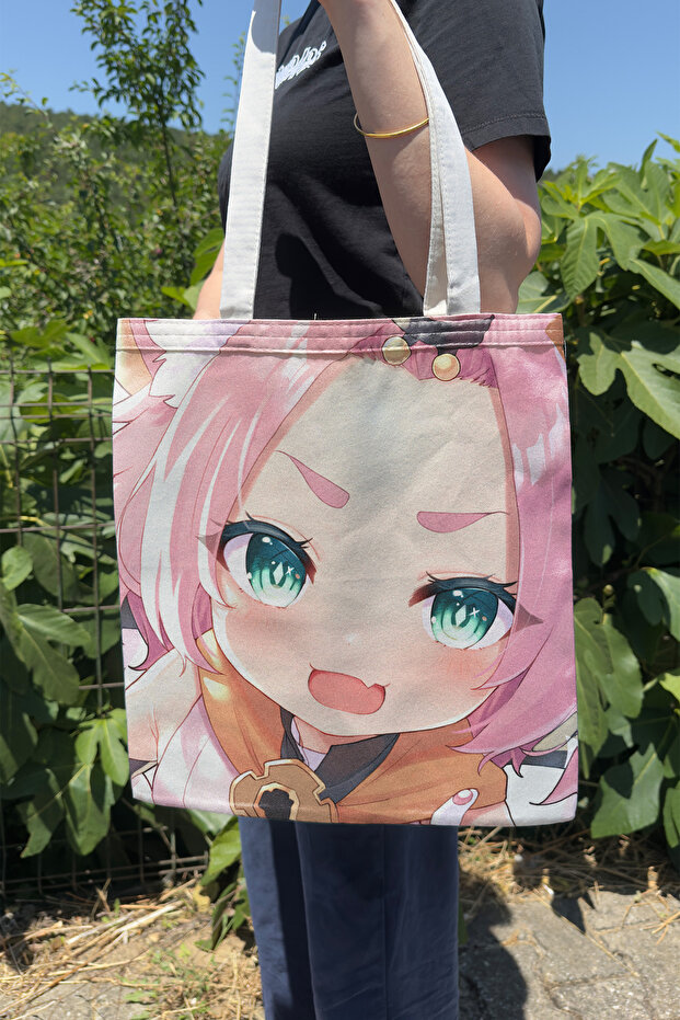 Diona Genshin Impact V2 Double-Sided Canvas Print Tote Bag Anime Bag