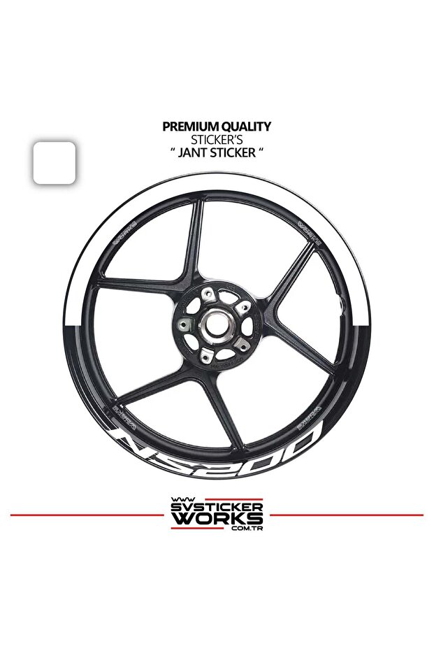 Bajaj Ns200 Wheel Rim Strip – Half Rim Cover & Ns200 Lettering Sticker Set