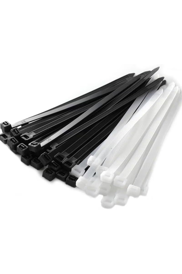 20CM Cable Ties White (100 Pack)-Heavy Duty Nylon Plastic Zip Ties with 18LBS Tensile Strength