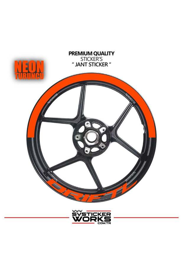 Mondial Dri̇ft L Wheel Rim Strip – Half Rim Covering & Dri̇ft L Lettering Sticker Set