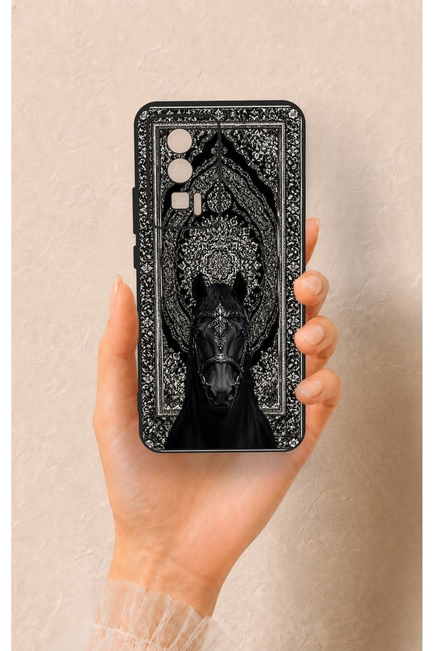 Poco F5 Pro Compatible Ethnic Horse Figure Patterned Silicone Case