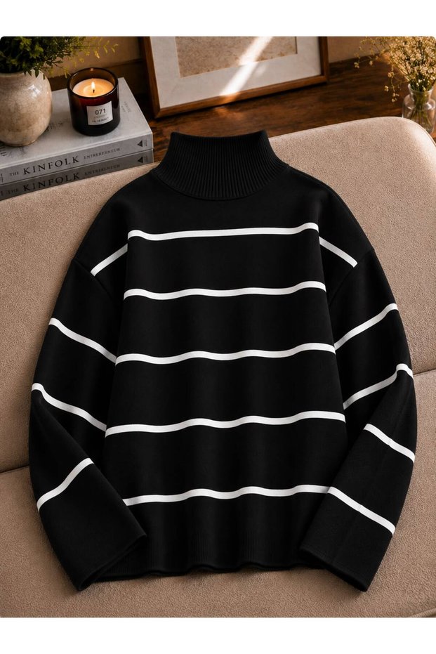 Women's Striped Casual Oversize Knitted Sweater