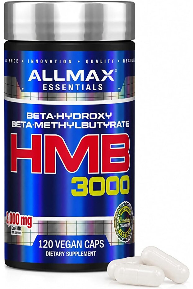 HMB 3000 (120 Veggie Capsules) - Supports Muscle Strength & Reduces Muscle Breakdown - Non-GMO, Gluten Free - 30 Servings