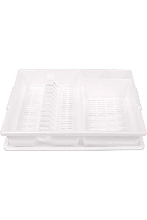 Dish Drying Rack, Hard Plastic Drying Rack, Dish Drainer for Kitchen Counter with Drainboard Set, wi