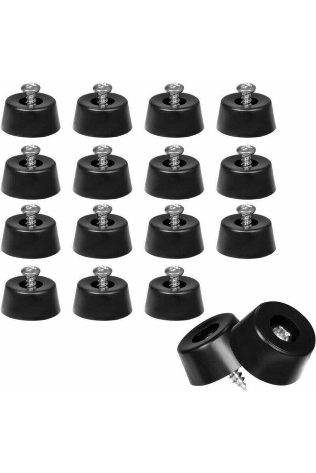 (Black) 24 pieces, (201620) Rubber feet pads, screw-fixed rubber feet pads, screw-fixed chair feet pads, furniture rubber feet pads, electronic...