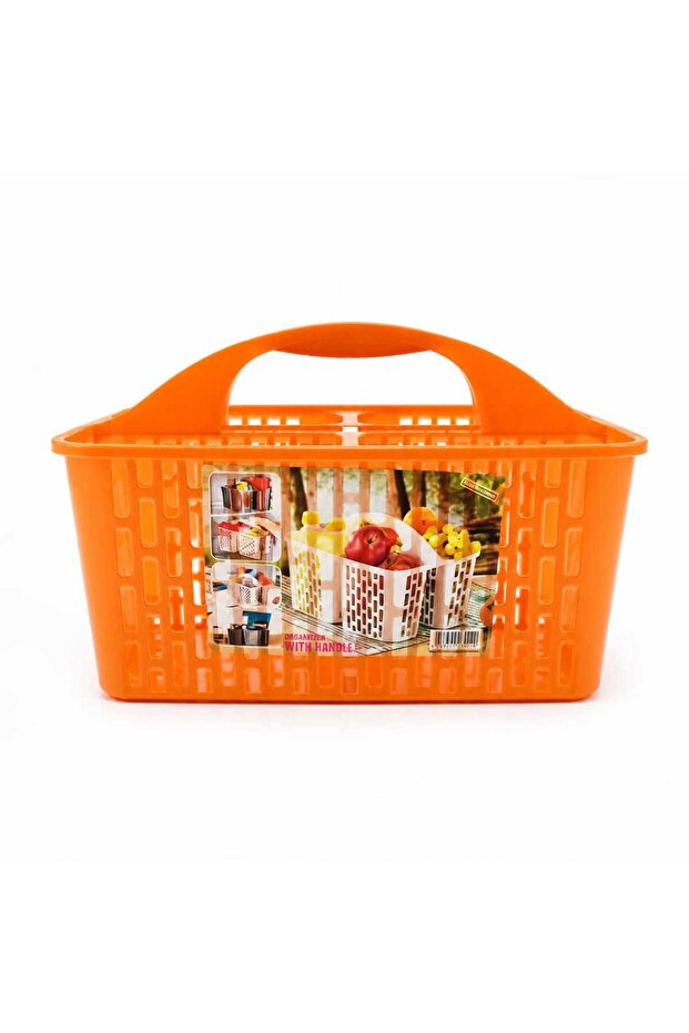 Multi-Purpose Organizer Basket with Handles and Compartments | Kitchen, Bathroom, Detergent and Cleaning Organizer