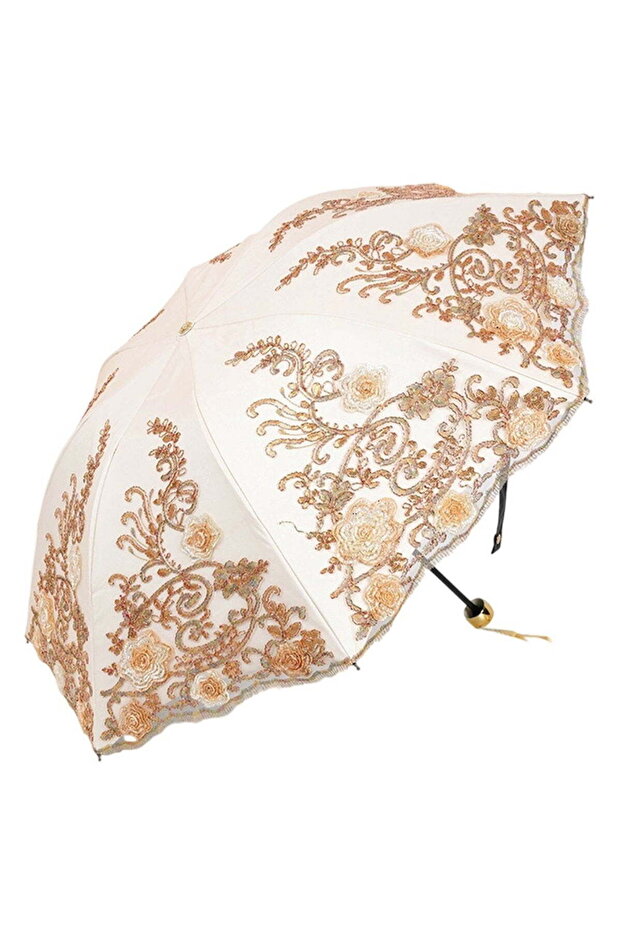 Lace Embroidered Sunshade Umbrella for Women
