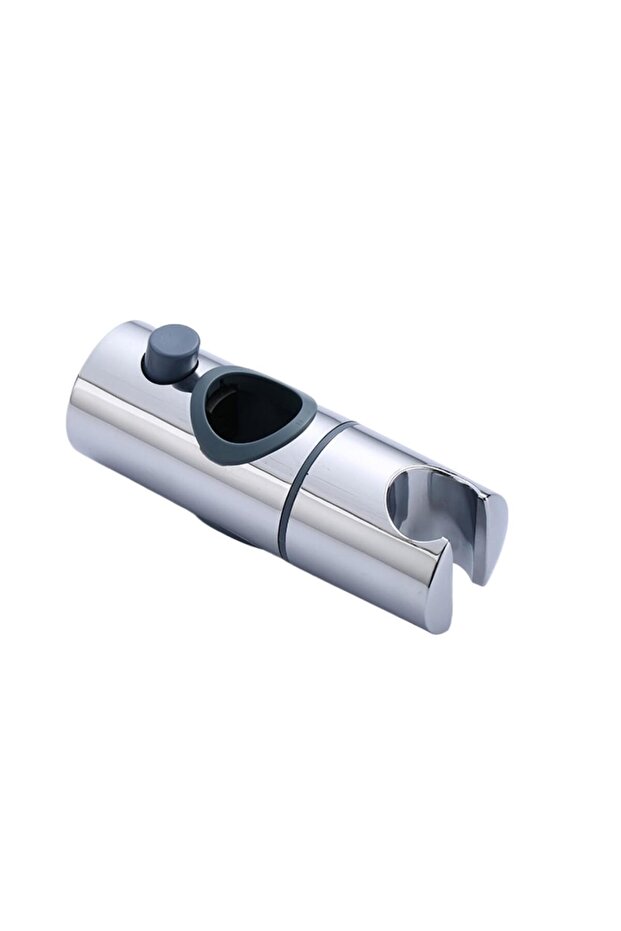 Adjustable shower head bracket for 25mm rails, ABS sliding bracket with button, 360° rotation (chrome plated).