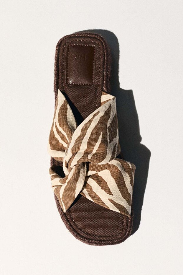Cotton espadrille sandals