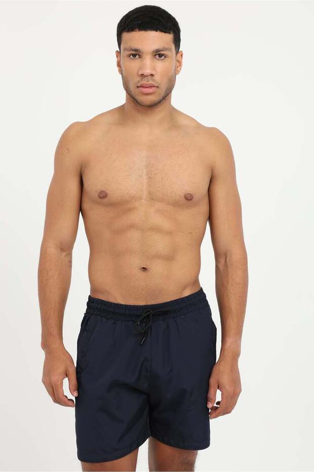 Men's Slim Fit Navy Blue Swimsuit