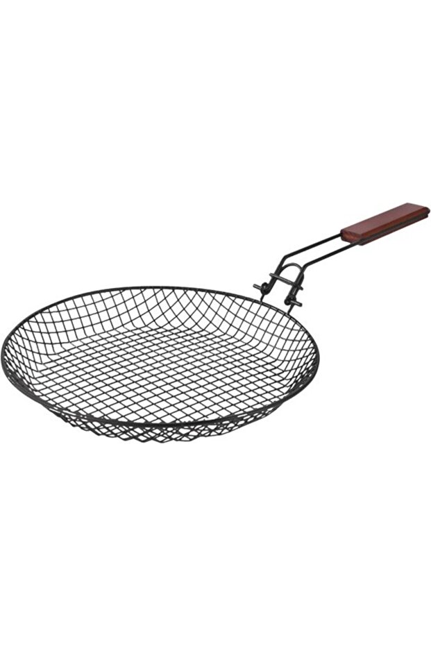 Barbecue Tool Set - Foldable Stainless Steel Barbecue Basket, Round 56x30x3.8cm