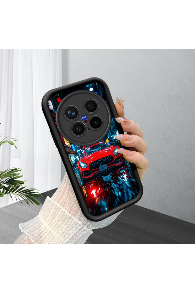 Vivo X300 Pro Compatible Fast Car Aesthetic Silicone Cover, Modern Style, Stylish for Everyday Use