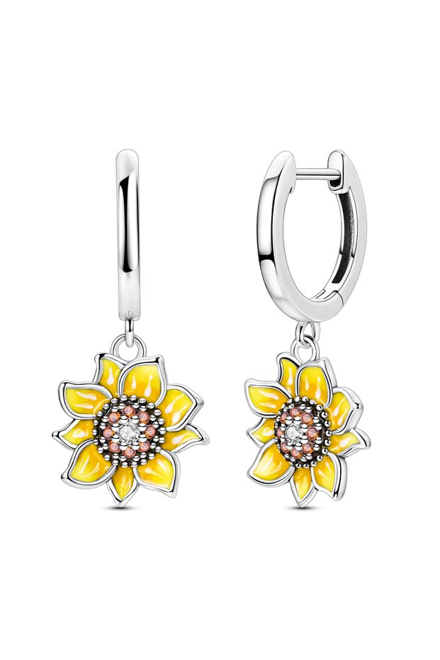 KTE486 Woman Earring 925 Silver Original Eardrop Hoop Earring Sunflower Bee Bow Fashion Jewelry