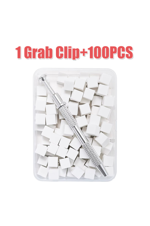 DUTRIEUX White Box-Set 50/300Pcs Nail Art Sponge Set With Grabbing Pen Manicure Creative Nail Sponge