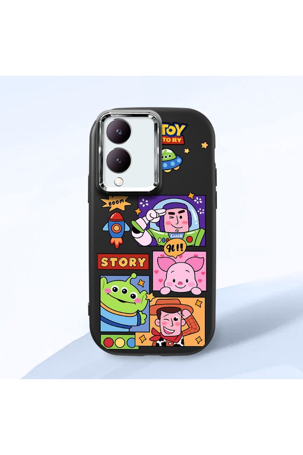 Vivo Y28 4g Compatible Shock-Absorbing Camera Protected Black Silicone Case