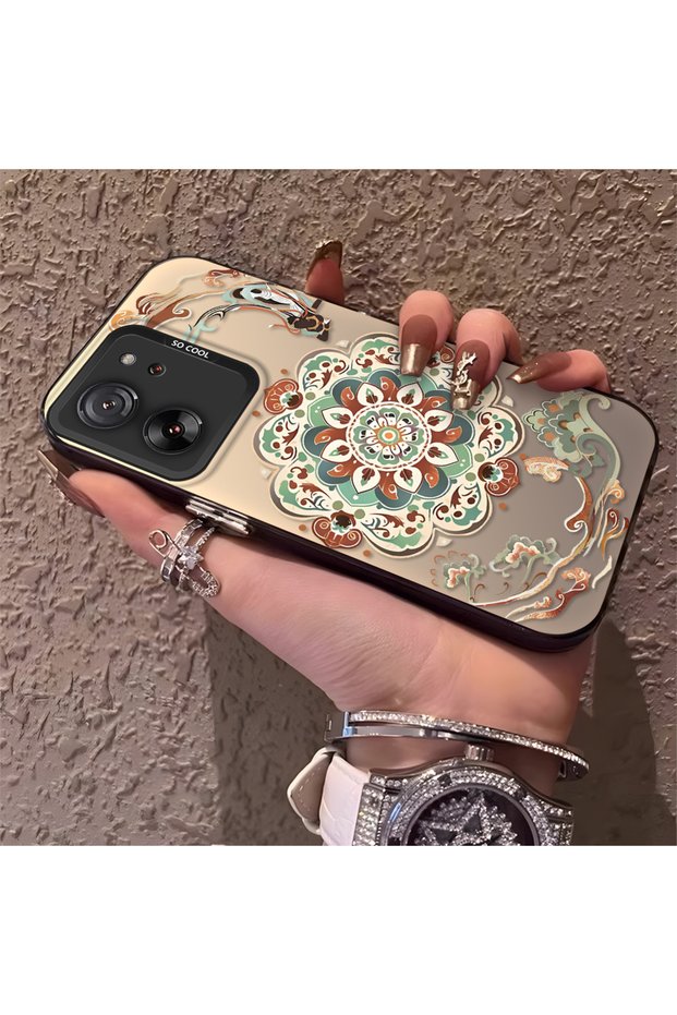 Mi 13T/Mi 13t Pro Compatible Traditional Dunhuang Motif Silicone Phone Case, Shockproof