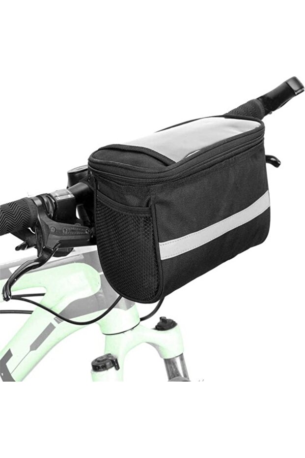 Handlebar storage phone bag.