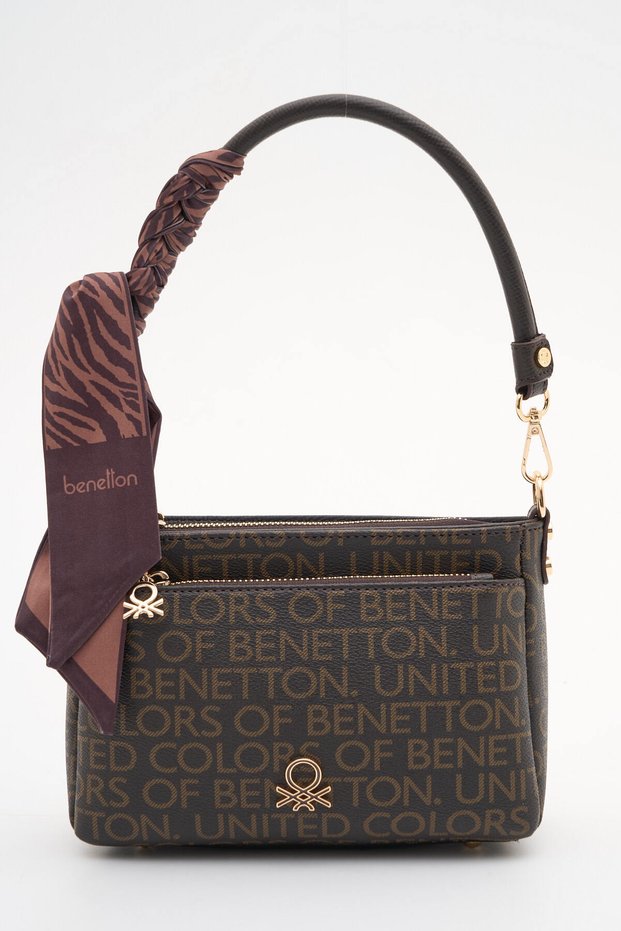 Benetton Women's Shoulder Bag Brown-Brown Bnt1898