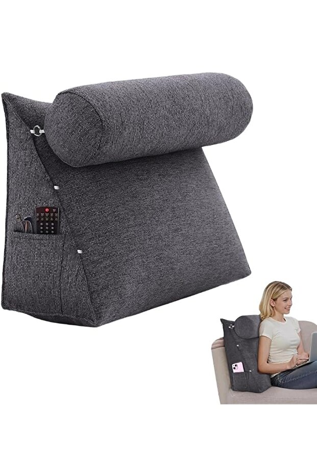® Backrest Pillow Sit-up Wedge Pillow with Flexible Neck Fashion Minimalist Back Support Cush