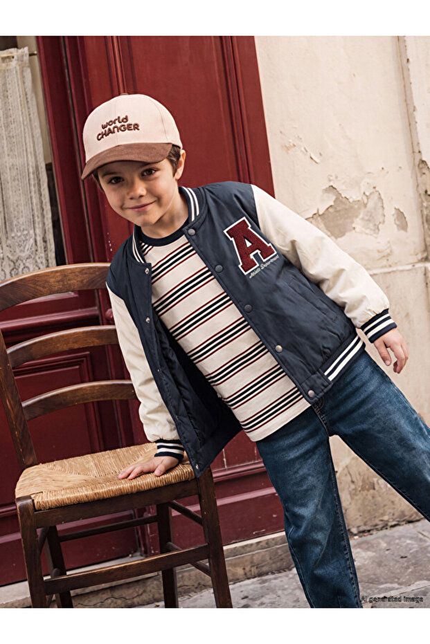 Timeless Clothing & Timeless Choices Embroidered College Roba Collar Boys' Raincoat