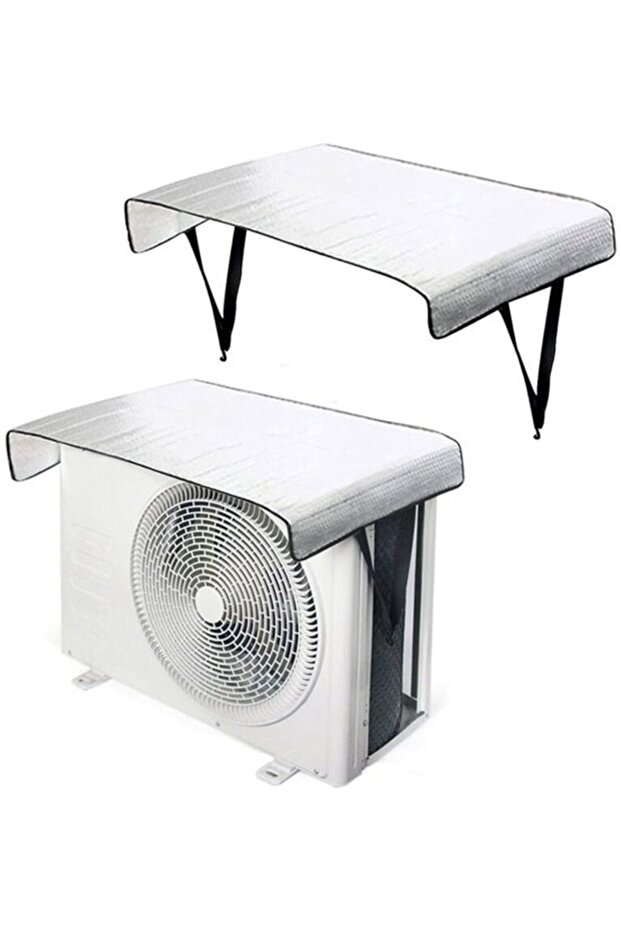 2-Pack Outdoor Air Conditioner Cover - Waterproof Universal Aluminum Foil Protective 95x46 cm