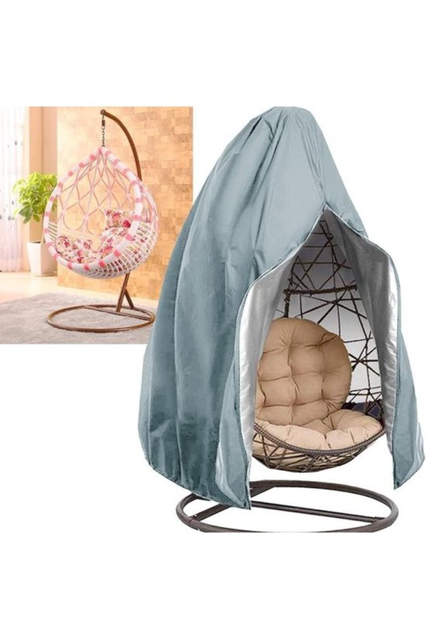 Hanging Patio Chair Cover - Egg-shaped rocking with zipper, durable, suitable for garden furniture, 190 x 115 cm