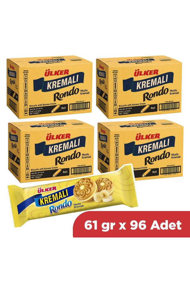 Creamy Rondo Banana Biscuits 61 Gr X 96 Pieces (4 Boxes)