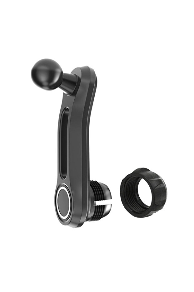 Black 17mm Extension Arm to Head Extender 360° Rotating Rod Ball Head Base Car Air Outlet Vent Phone