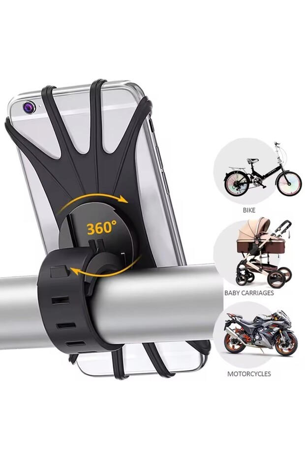 Black Bike Phone Holder Bicycle Mobile Cellphone Holder Motorcycle Stand Suporte Celular For iPhone