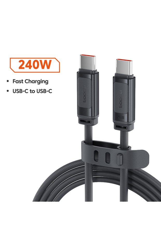toocki 2m 1PCS 240W Cable Toocki 240W USB C Cable Type C Fast Charging 480Mbps Silicone Cable For iP