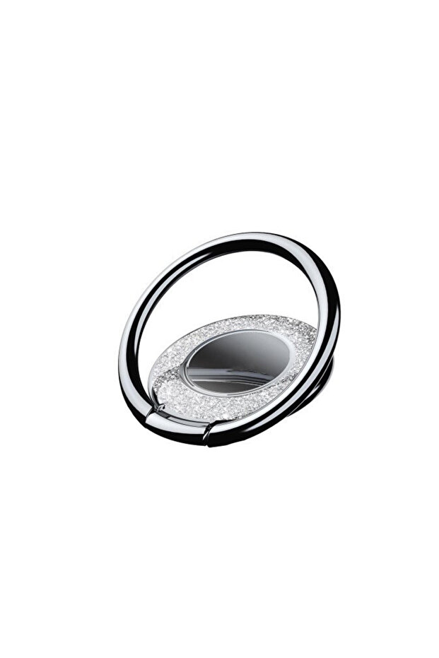 Black 360° Rotatable Metal Phone Ring Holder Universal Circular Finger Ring Buckle Phone Holder for