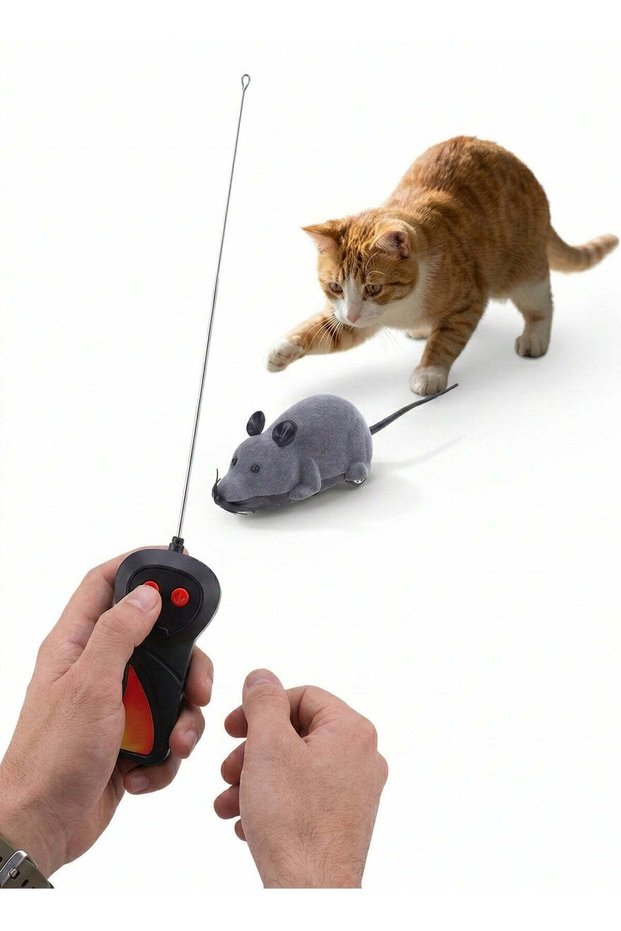 Remote Control Mouse Toy Fake Rat Prank – Realistic Pet Toy Plush Electronic Pet Teaser for Cats, Dogs & Kittens | Spooky RC Animal Trick Toy | Best Halloween, Birthday, Eid & Christmas Gift f