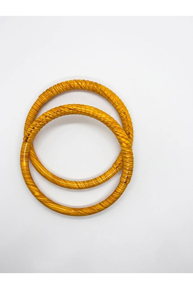 Bamboo Look Round Bag Handle (Pair)