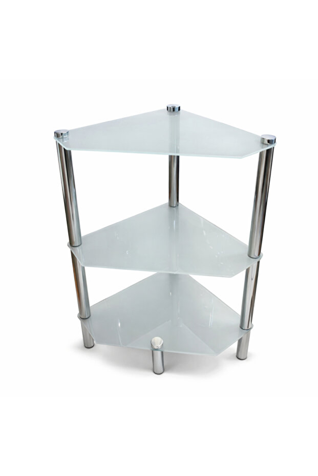 Three-Tier Corner Glass Shelf 75*48