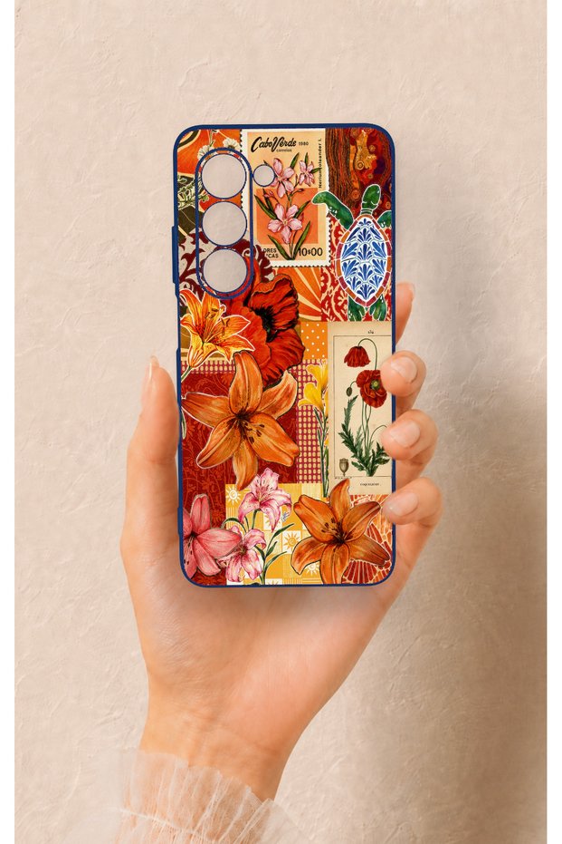 Oppo A5 5g Compatible Orange Lily Patterned Silicone Case