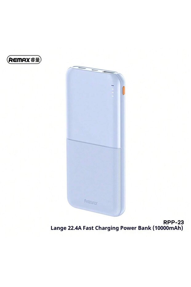 RPP-23 10000 mAh , LED Power Bank – 12 W USB‑C Pd & 2.4 A USB‑A Outputs, Ultra-Slim Fireproof Design, Dual‑Device Fast Charging - White