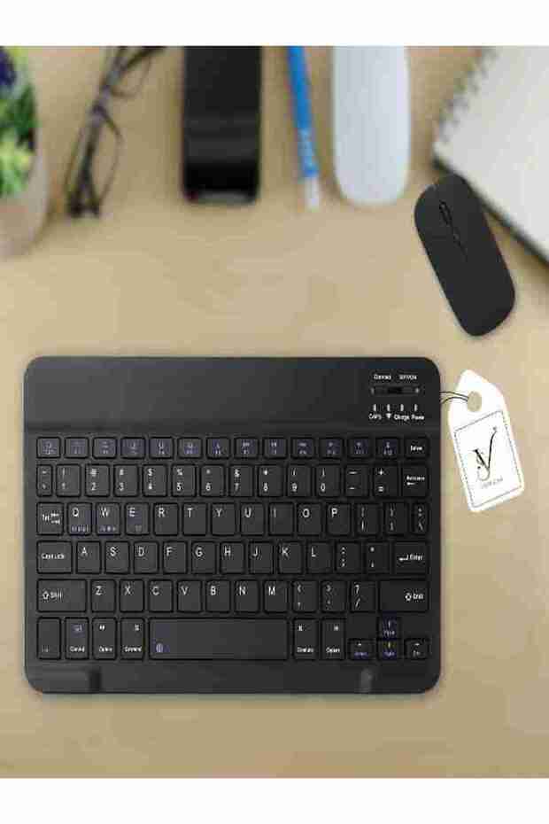 Wireless Bluetooth Keyboard & Rechargeable Mouse Combo – Ultra-Slim Compact Multi-Device Keyboard with Silent Mouse for PC, Laptop, iPad, Tablet & Smartphones