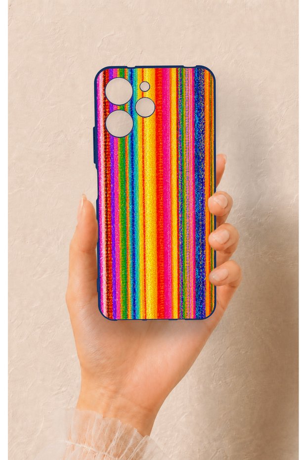 Redmi 12 Compatible Colorful Patterned Silicone Case