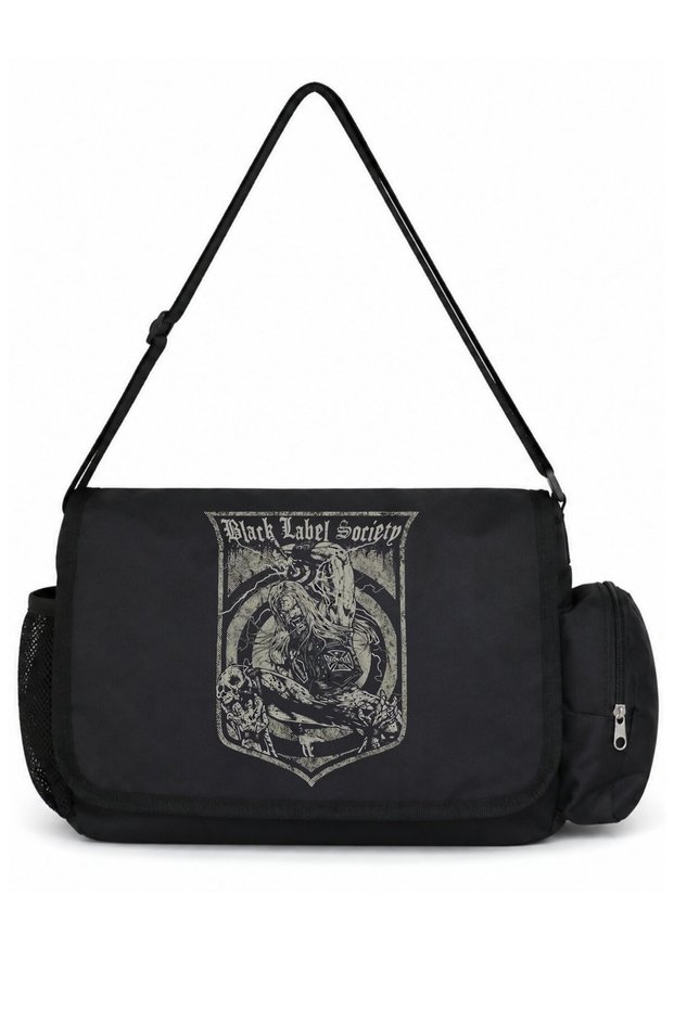 Black Label Society Rock Metal Music Band Printed Unisex School, Sports, Office Multi-Purpose Messenger Bag