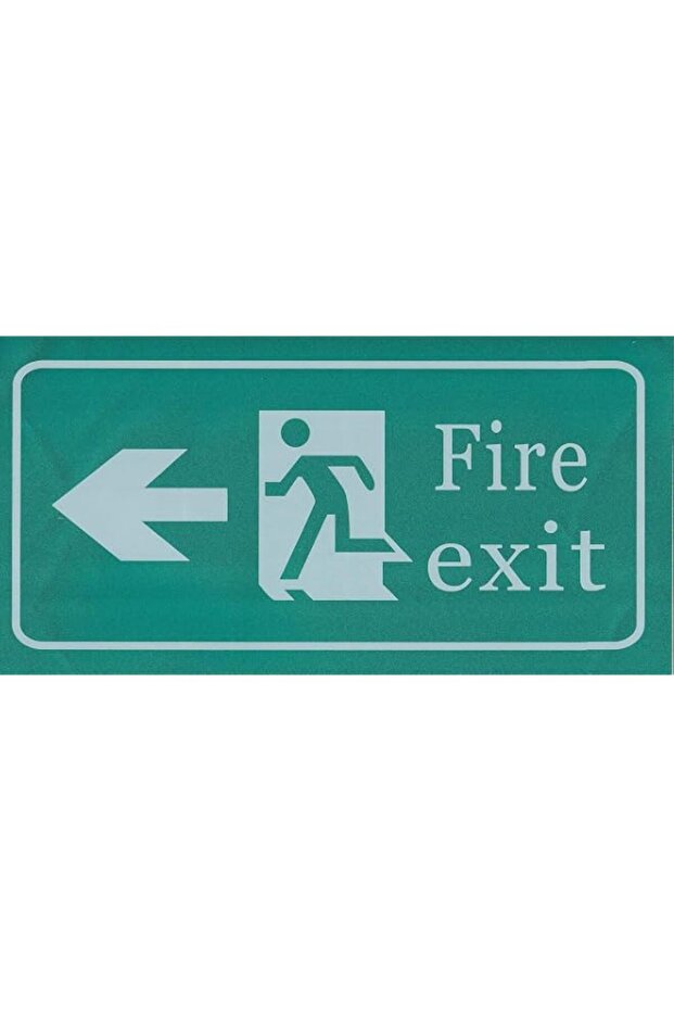 ZL Fire Exit left sign sticker 15X30Cm