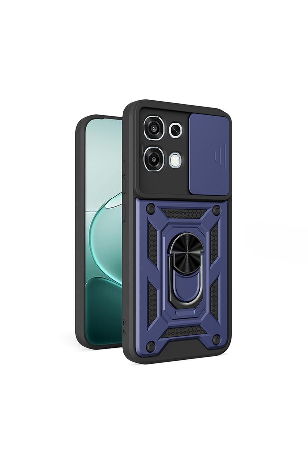 Oppo A6 Pro Case Sliding Camera Protector Magnetic Stand Tank Protection