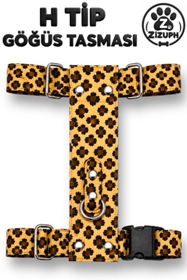 H Type Single Breast Collar Adjustable Printed