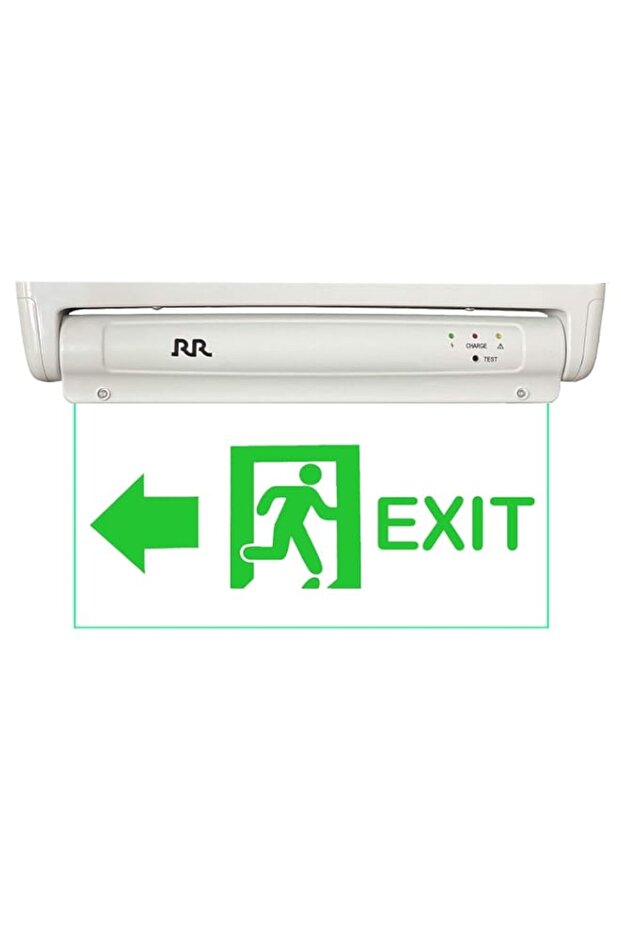 Rr Exit Green Sign In Clear Light Board 230V With Battery Backup (Exit Left)