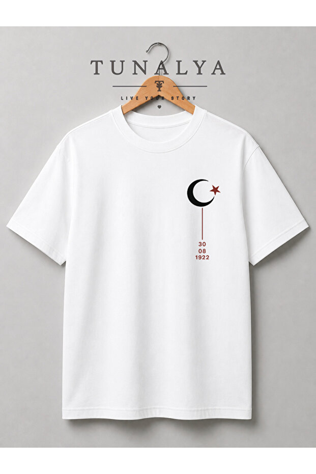 Tunalya Ataturk and Turkish Flag August 30Th October 29Th April 23Rd Designed Premium Printed Unisex Cotton National Day T-Shirt